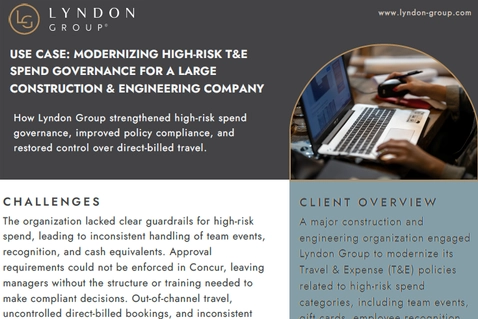Modernizing high-risk T&E spend governance for a large construction & engineering company