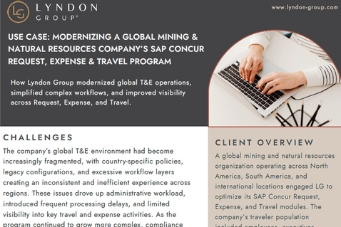 Modernizing a global mining & natural resources company's SAP Concur Request