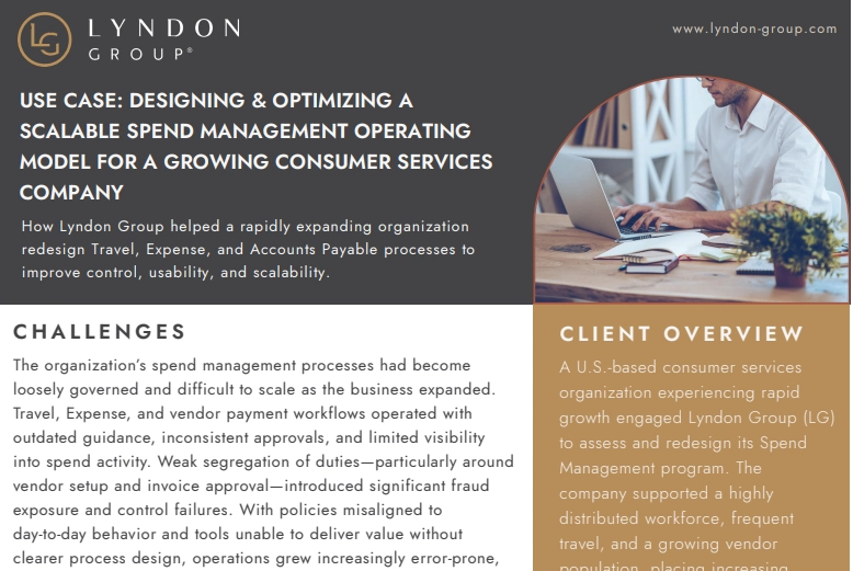 Designing & optimizing a scalable spend management operating model